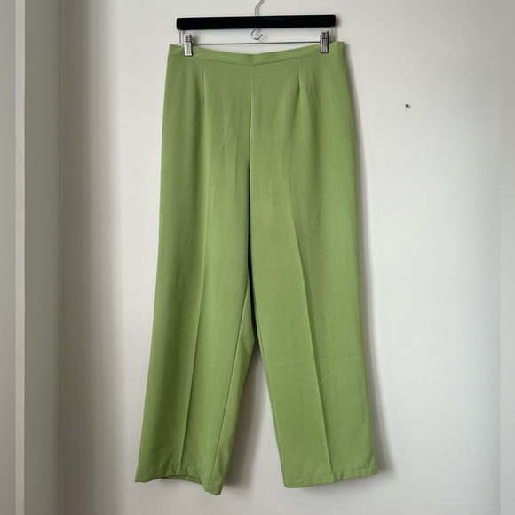 Vintage Green Straight Leg Trouser - Size 14P - Picture 1 of 2